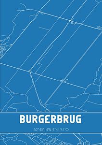 Blueprint | Carte | Burgerbrug (Noord-Holland) sur Rezona