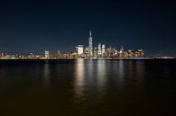 New York City Skyline Black Water van Marieke Feenstra thumbnail