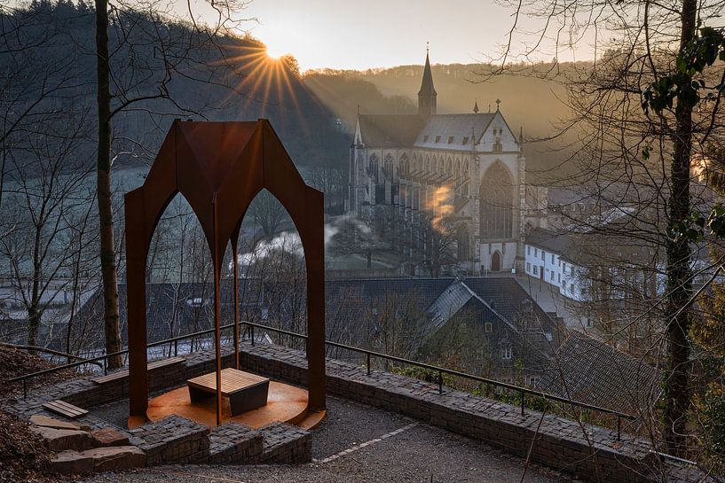 Morning mood at Altenberg Cathedral, Bergisches Land, Germa by Alexander Ludwig