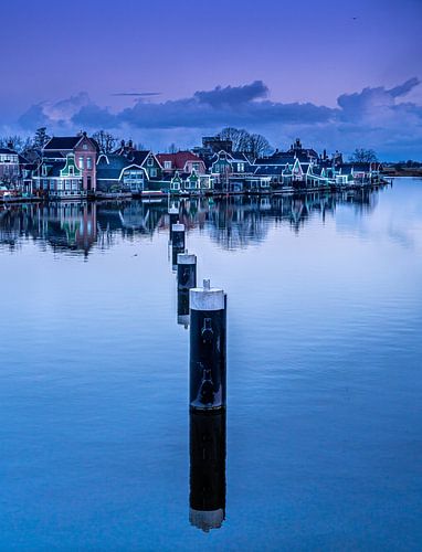 Die Zaanse Schans in der Blauen Stunde