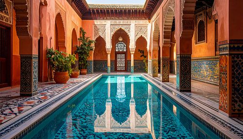 Piscine de luxe de style arabe sur Mustafa Kurnaz