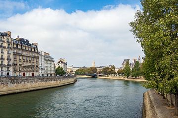 Vue sur la Seine à Paris, France sur Rico Ködder