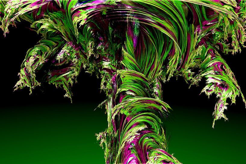 Tornade verte et violette Abstract par Andree Jakobson