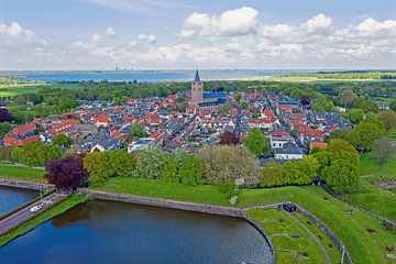 Luchtfoto van het stadje Naarden in Nederland van Eye on You
