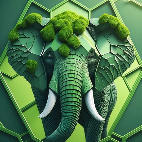 #greenwall #bring nature into your home #Olifant par Emma&Boef creations