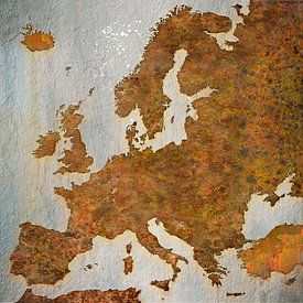 Rust map Europe by Frans Blok
