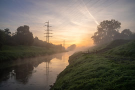 Emscher, Oberhausen in the Ruhr region, North Rhine-Westphalia, Germany
