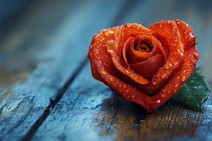 Konzept Valentine's Day Fotografie Rose in Herzform