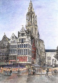 Antwerp’s Main Market Square and Cathedral