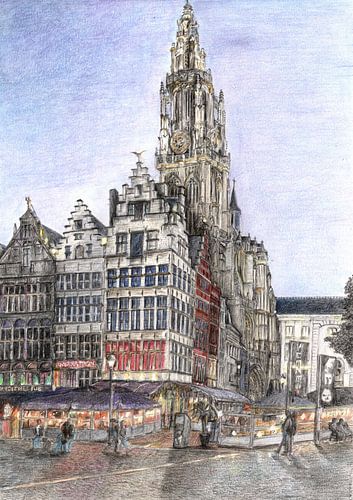 Antwerp’s Main Market Square and Cathedral
