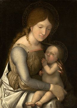 Madonna avec enfant, Cercle de Andrea Mantegna (Correggio)