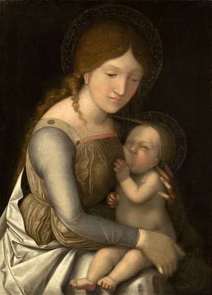Madonna avec enfant, Cercle de Andrea Mantegna (Correggio) par Liszt Collection