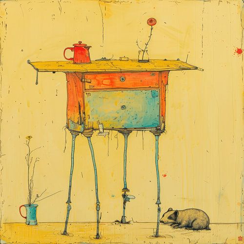 broche osseuse galette carrée