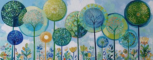 Bäume Blumen | Helle Baumkrone