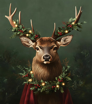 Christmas deer with lights