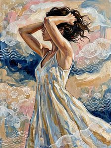 She Faces the Sea in Still Wind