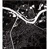 Nijmegen | Plan de la ville en noir et blanc sur Cartes du monde boutique