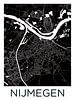 Nijmegen | Stadskaart Zwartwit van Wereldkaarten.Shop thumbnail