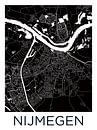 Nijmegen | City Map BlackWhite by WereldkaartenShop thumbnail