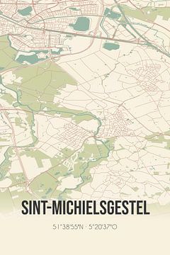 Vintage map of Sint-Michielsgestel (North Brabant) by Rezona