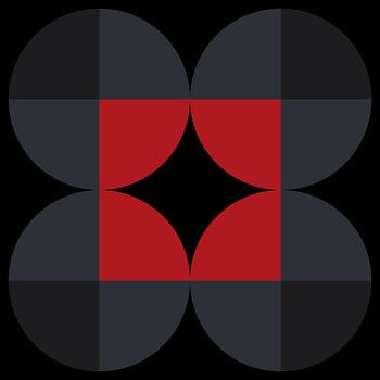 Abstract Red Black Geometry
