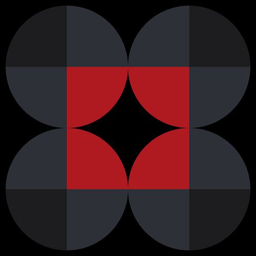 Abstract Red Black Geometry
