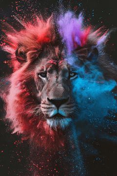 Star Nebula Sovereign - The Lion in Celestial Splendour by Eva Lee