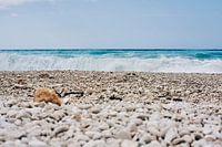 Waves crashing in Greece