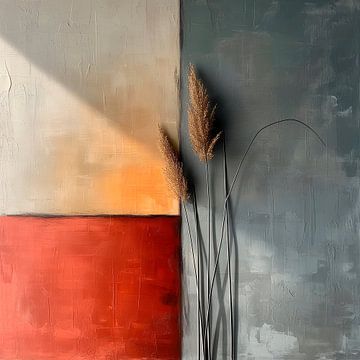 Composition with plumes van Harry Hadders