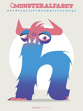 Monster alphabet letter H