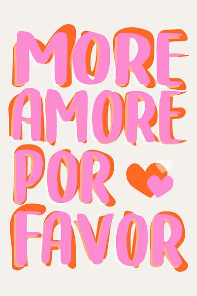 Illustration artistiques, Popart - More Amore Por Favor