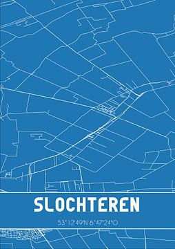 Blaupause | Karte | Slochteren (Groningen) von Rezona