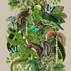 Forrest Green Emerald Collage van Behindthegray
