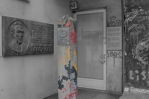 Grenspaal DDR bij Checkpoint Charlie