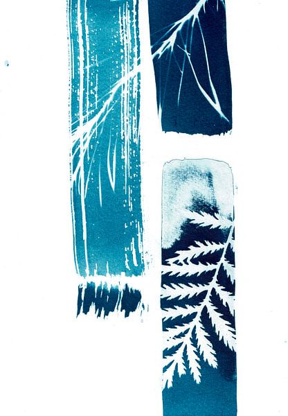 Minimalistische blaue Linien von Lies Praet