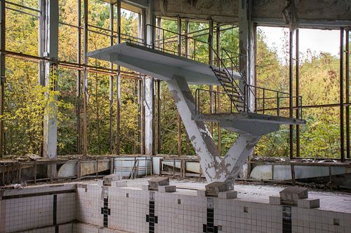 Het grote zwembad van Pripyat