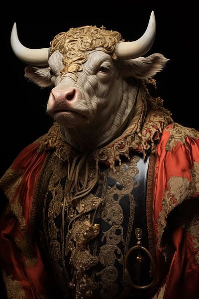Cow in medieval dress by KoeBoe