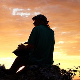 Silhouet van Hang speler van Jan Piet Hartman