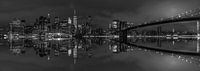Panorama Brooklyn Bridge & Manhattan skyline  von Rene Ladenius Digital Art Miniaturansicht