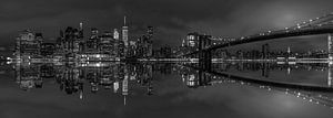 Panorama Brooklyn Bridge & Manhattan skyline  sur Rene Ladenius Digital Art