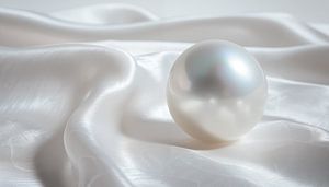 Pearl on silk