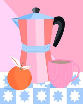 Stilleven met mokapot van Melissa Donne