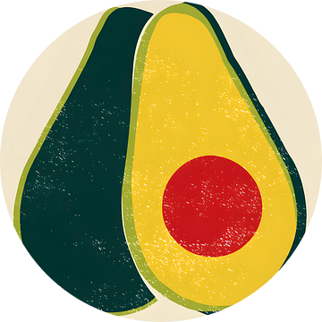 Avocado in grafische vorm