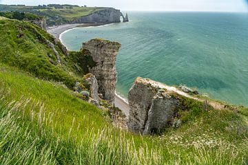 Chalk cliffs of Etretat, Normandy by Peter Schickert
