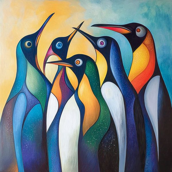 Pinguin Versammlung von Jutta Maria Pusl