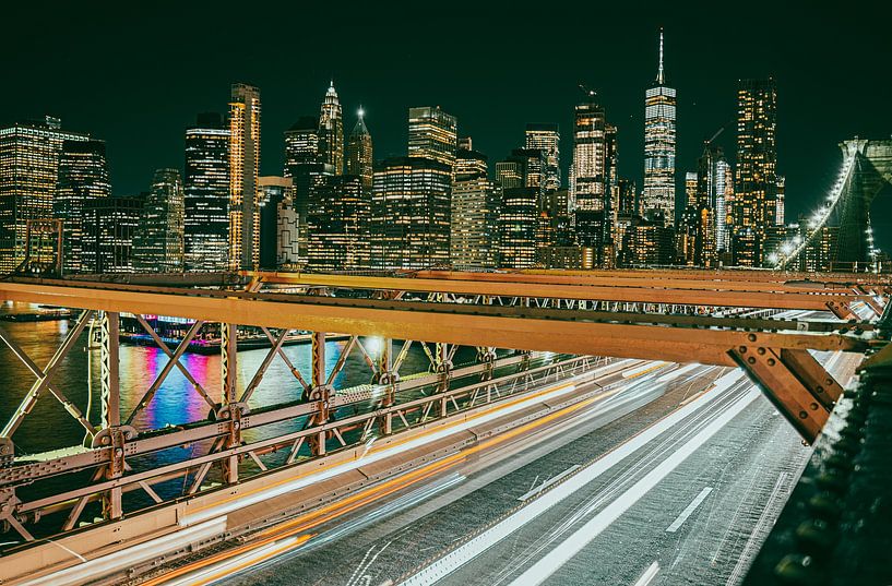 L'horizon de New York depuis le pont de Brooklyn par Patrick Groß
