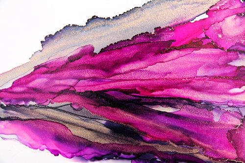 Lijnen in  roze, grijs en goud