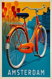 Oranje Fiets - Nostalgic Amsterdam design by MArt