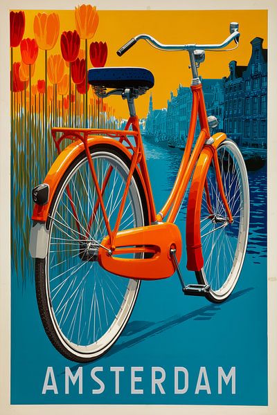 Oranje Fiets - Nostalgic Amsterdam design by MArt