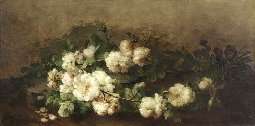 Stilleven met gitaar en rozen, Margaretha Roosenboom